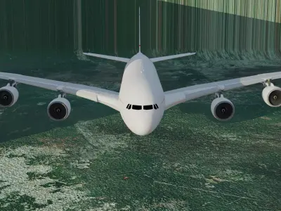 Boeing 767-800 Low-poly 3D model