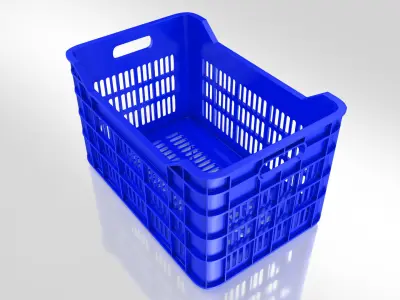 Plastic Crate T2 Low-poly 3D model