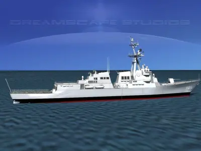 Burke Class Destroyer DDG 105 USS Dewey 3D model