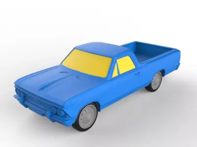 Chevrolet El Camino 1966 Classic Car 3D print model