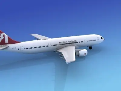 Airbus A-300 India Airways 3D model