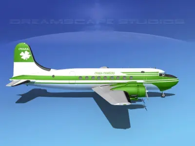 Douglas DC-4 Ohara Charters 3D model