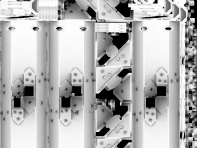 Military barricades anti tank 3D model