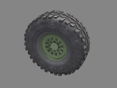 Military vehicle Tyre 3d Model 3D model