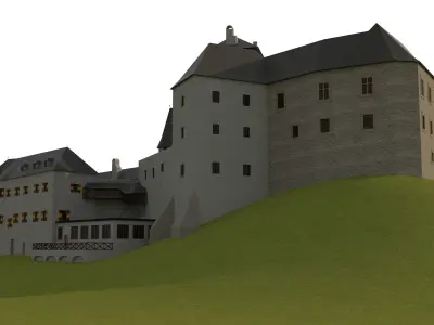 Burg Lockenhaus complex Historical Medieval Castle Fortress 3D model