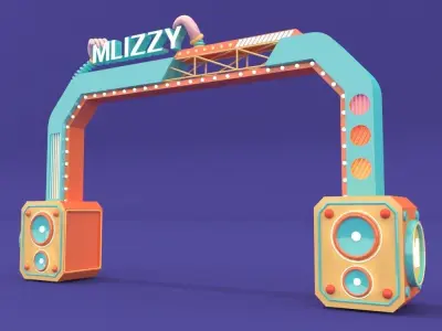 Music door head 3D model