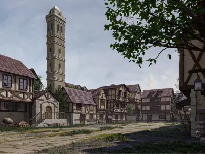 Medieval Houses 3D model