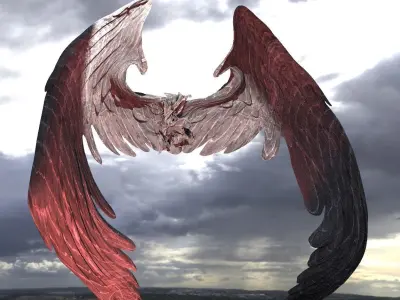 Dark Angel Wings  3D model purchase