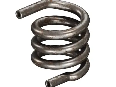 Rusty Spiral Heating Coil 3D model