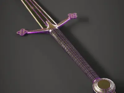 Claymore Sword Free low-poly 3D model