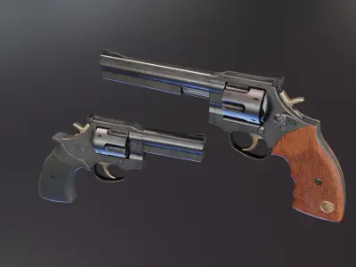 MR73 Revolver Low-poly 3D model
