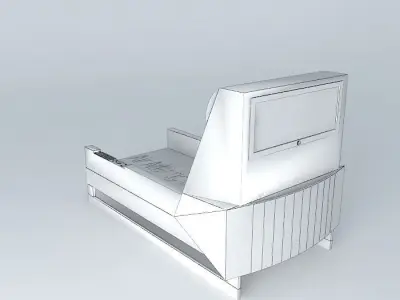 Air Atlantic Ocean Pearmanent Economy Class Airplane Seat Free 3D model