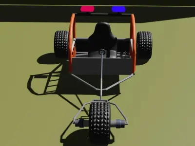 Bugys police car with trailer Free 3D model