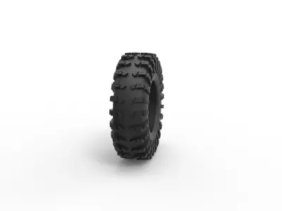 Offroad tire 57 Scale 1 to 25 3D print model