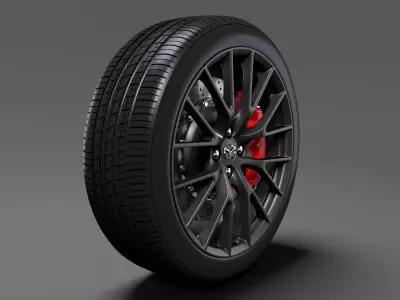 Mazda Roadster RS wheel 2017 3D model