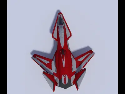 scifi fighter jet 3D model
