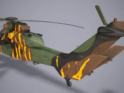 EC-665 Tiger HAD France 2 Complex Animation Low-poly 3D model