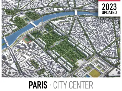Paris Low-poly 3D model