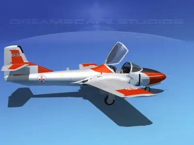 Cessna T-37 Tweetybird V08 Portugal 3D model