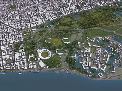 Kolkata Low-poly 3D model