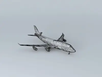 Boeing 747-400 Template Free 3D model
