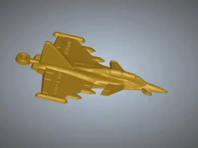 Rafele gold fighter jet 3D print model
