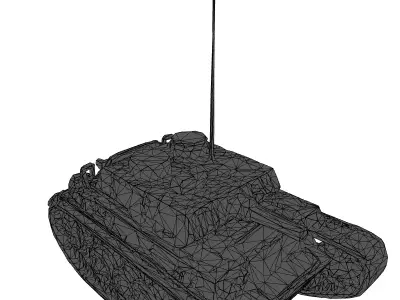 Realistic Tank 3D Model Low-poly 3D model