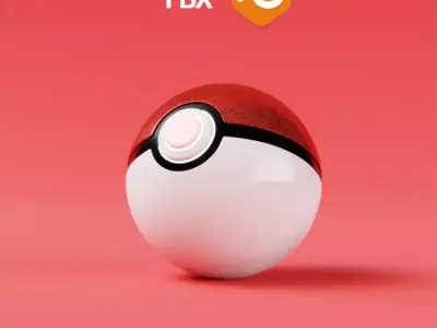 High-Quality Sci-Fi Pokeball Free 3D model
