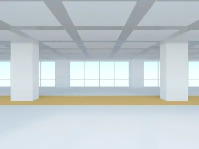 Office space 2b Low-poly 3D model