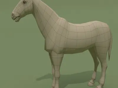 Horse Grey Free 3D model
