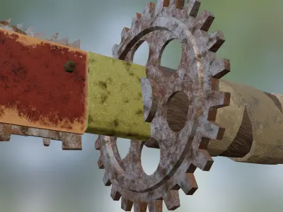 Chainsaw sword Free low-poly 3D model