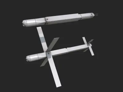 Isra UVision Hero120 Drone UAV Loitering Munition Low-poly 3D model