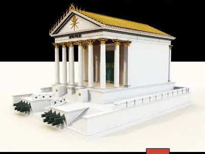 Temple of Julius Caesar Huelsen Type 3D model