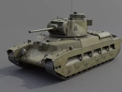 Matilda II Infantry Tank Low-poly 3D model
