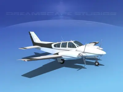 Beechcraft B55 Baron V10 3D model