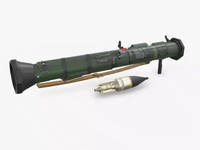M136 AT4 Anti Tank Rocket Launcher Low-poly PBR Low-poly 3D model