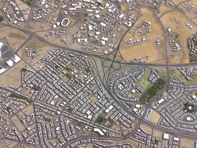 Dhahran Low-poly 3D model