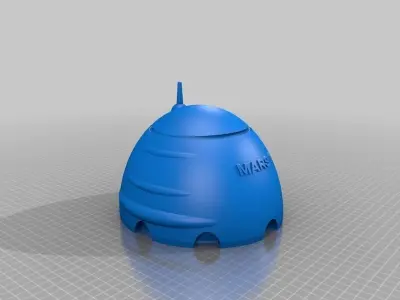Mars base Inside Victoria Crater Free 3D print model