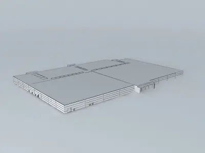 Centre Commercial Carrefour Free 3D model