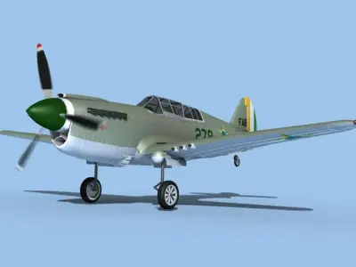 Curtiss P-40N Tomahawk Brazil 3D model