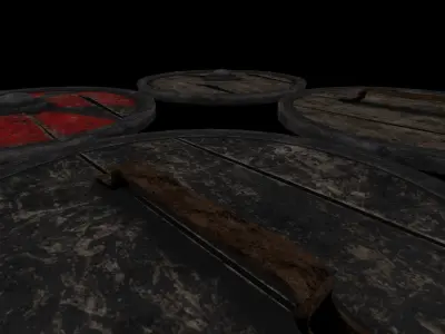 Viking Shield 3D Model Mesh 3D model