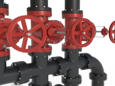 Industrial Pipe 3D model