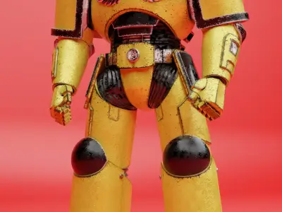 Space Marine Base Armor Warhammer 40K Free 3D model