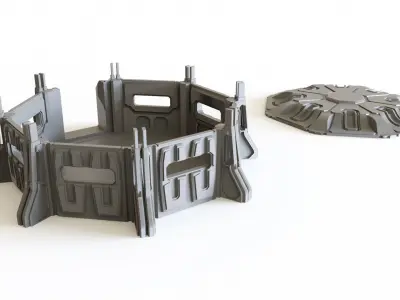 Sci fi Bunker for tabletop scenery 3D print model