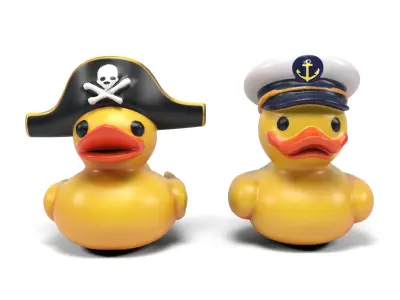 Ducklings 2 Low-poly 3D model