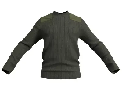 British Military Sweater - Marvelous Designer 3D model