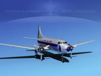 Martin 202 Eastern Airlines 1 3D model