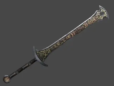 Great Sword1 Low-poly 3D model