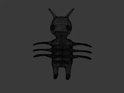  Cartoon Bug  Low-poly 3D model