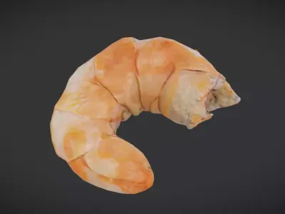 Shrimp Low-poly 3D model